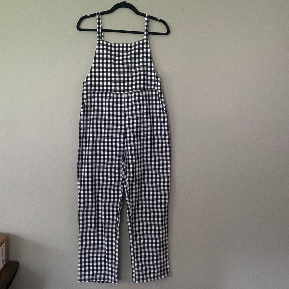 Mod Ref Gingham Overalls Size Medium - image 3